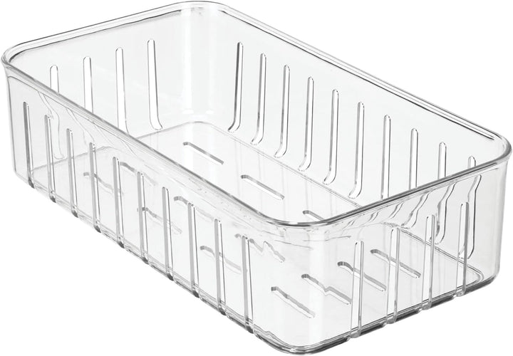 mDesign kleiner Vorratsbehälter für Küche und Kühlschrank – praktische Aufbewahrungsbox ohne Deckel