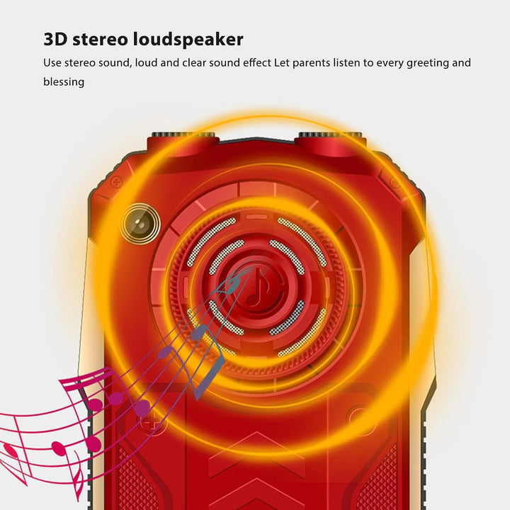 Senioren-Handy, 2,6 Zoll, 4800 MAh, SOS-Alarm, Vibration, BT-Kamera-Recorder, Musik-Player mit Klare