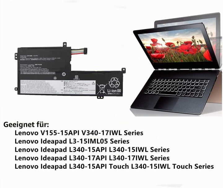AKKEE L18C3PF2 Laptop Akku für Lenovo V155-15API V340-17IWL Ideapad L3-15IML05 L340-15API L340-15IWL