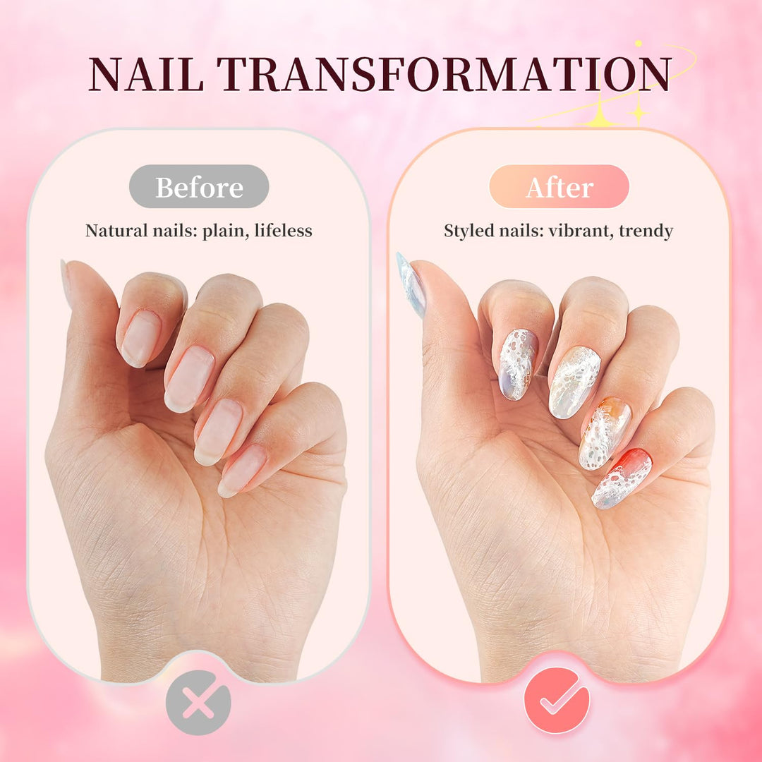 JODSONE UV Gel Nagellack Set, 8 Farben Poke Gel Nagellack-Set mit beinhaltet Base Coat, Top Coat, Ho