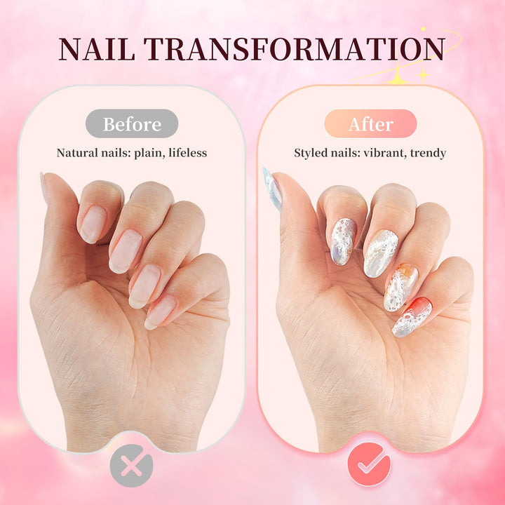 JODSONE UV Gel Nagellack Set, 8 Farben Poke Gel Nagellack-Set mit beinhaltet Base Coat, Top Coat, Ho