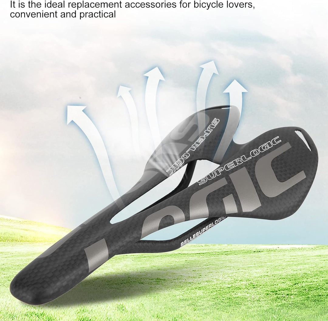 Dilwe Fahrrad Carbon Sattel Matt, Fahrradsattel Vollcarbon Fahrradsattelkissen Fahrradzubehör für MT