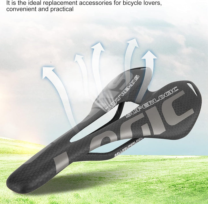 Dilwe Fahrrad Carbon Sattel Matt, Fahrradsattel Vollcarbon Fahrradsattelkissen Fahrradzubehör für MT