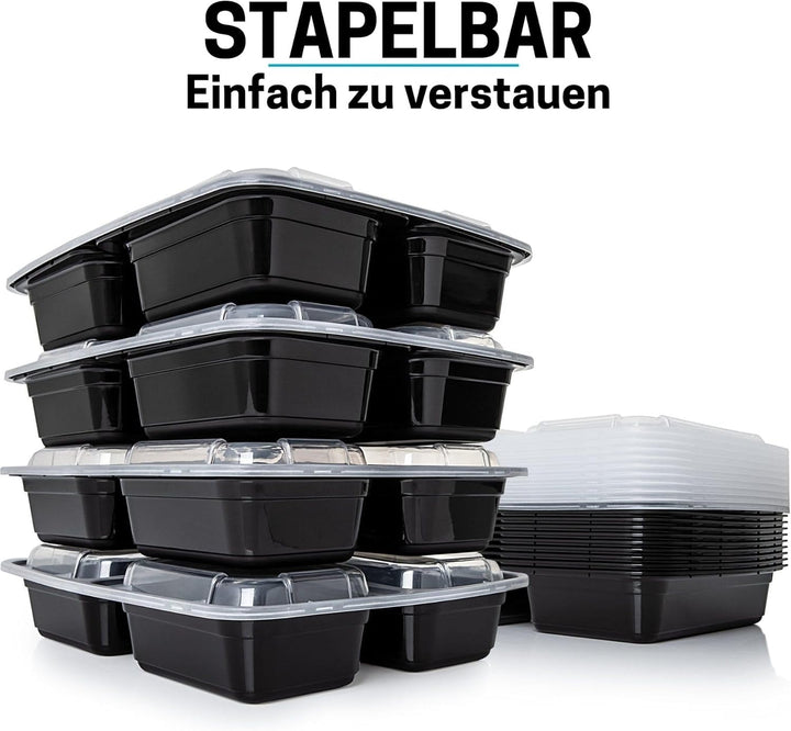 Igluu Meal Prep Boxen mit Deckel (10er-Pack) - wiederverwendbar, mikrowellen-, gefrier-, spülmaschin