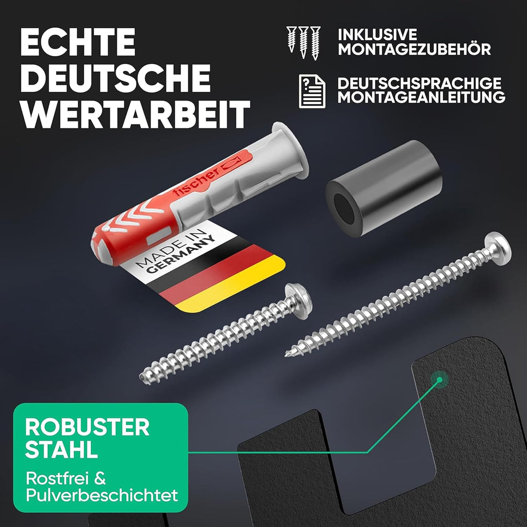 Wandhalterung für Bosch Power-for-All Akkus & Ladegeräte [Made in Germany] Bosch Akkuhalter mit Prem