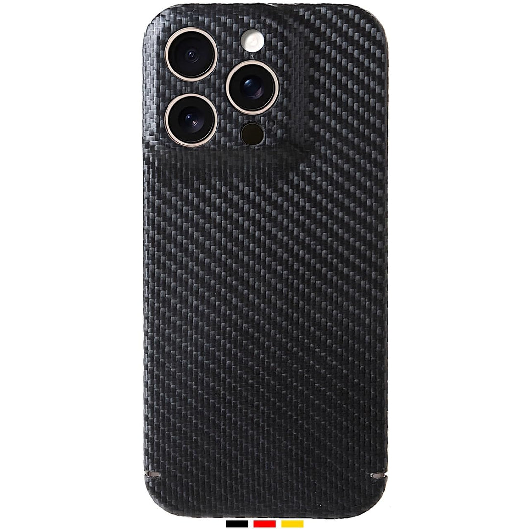 FILONO iPhone 15 Pro Carbon Hülle Ultra dünn | Made in Germany | mit Kamera-Schutz, kompatibel mit M