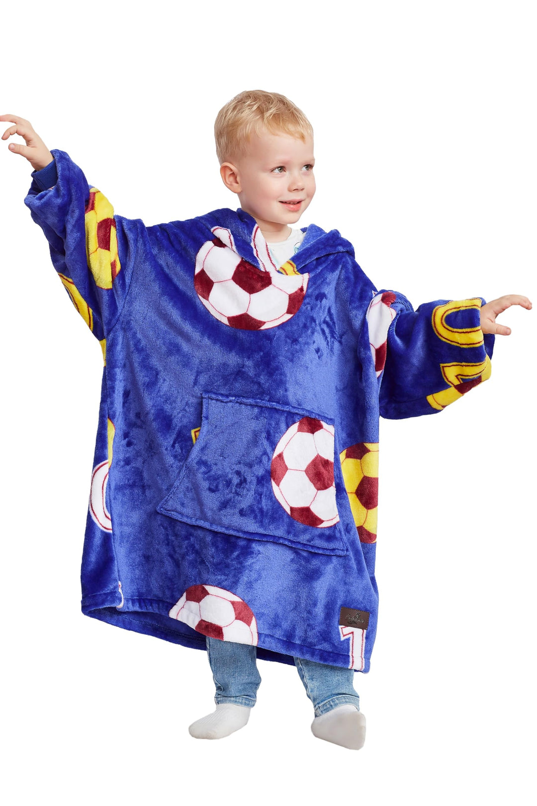 Catalonia Classy Oversize Hoodie Decke Kinder mit Ärmeln, Warm Kuscheldecke Geschenk für 110-150cm M