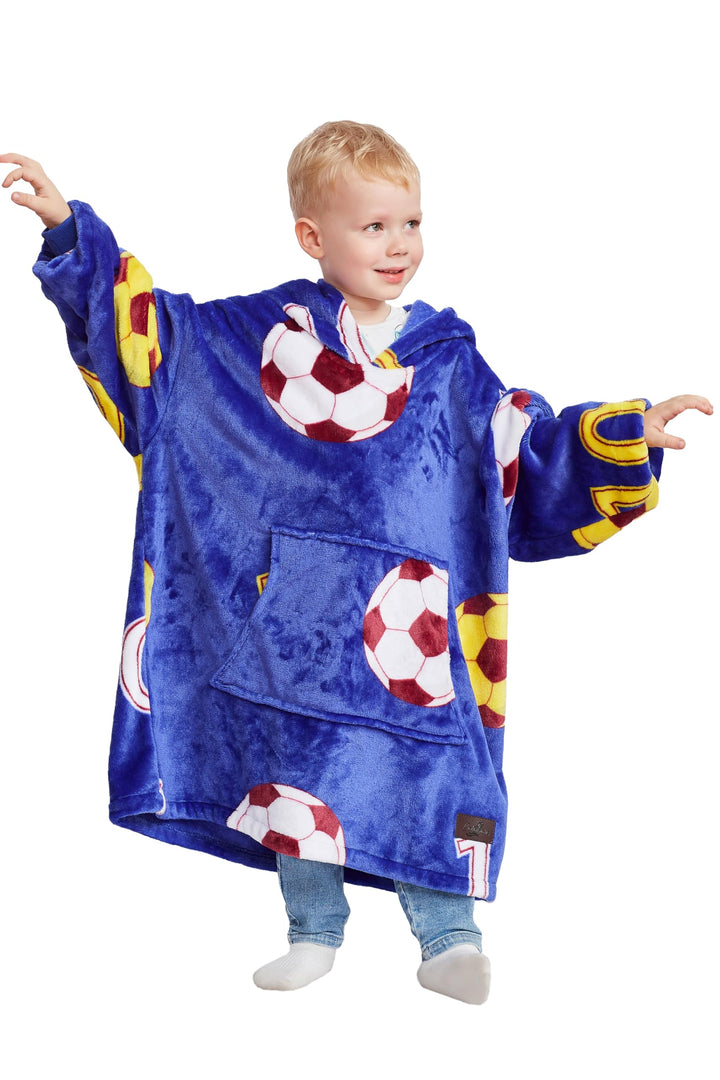 Catalonia Classy Oversize Hoodie Decke Kinder mit Ärmeln, Warm Kuscheldecke Geschenk für 110-150cm M