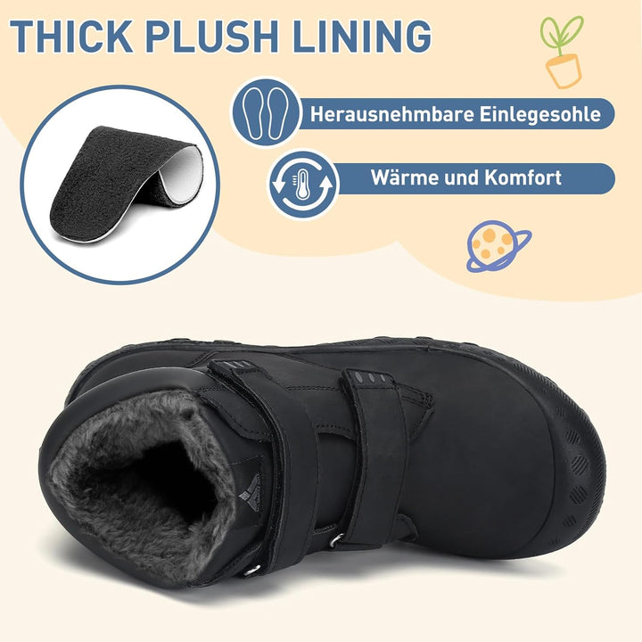 Mishansha Kinder Winterschuhe Mädchen Winterstiefel Warm Schneestiefel Gefüttert Boots Wasserdicht 2