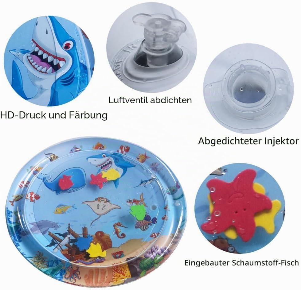 ∅65 Wasserspielmatte Katze, Sensorische Wasser Spielmatte für Katzen, Verdickte 50 Seide rutschfeste