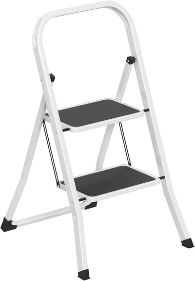 YRHome 2 Stufen Klappbar Trittleiter Leiter Tritthocker Klapptrittleiter mit breitem rutschfeste Ped
