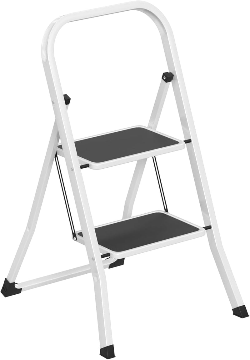 YRHome 2 Stufen Klappbar Trittleiter Leiter Tritthocker Klapptrittleiter mit breitem rutschfeste Ped