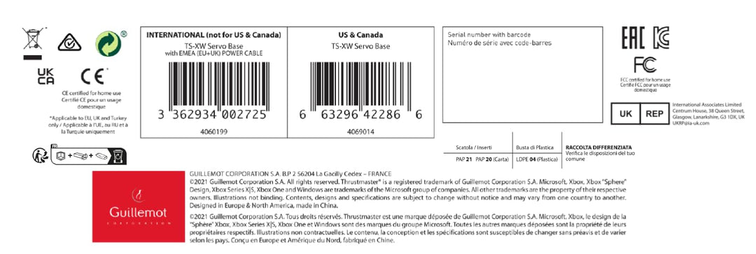 Thrustmaster TS-XW Servo Base, Force-Feedback-Lenkradbasis, Leistungsstarker bürstenloser Servomotor
