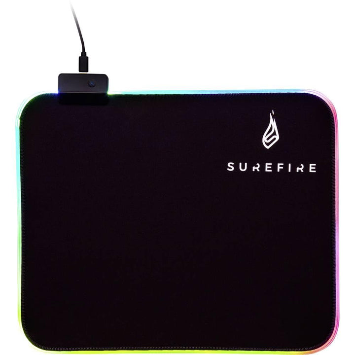 SureFire Silent Flight RGB-320 Gaming Mauspad, 320 mm x 260 mm x 3 mm, RGB Mauspad Gaming, wasserabw