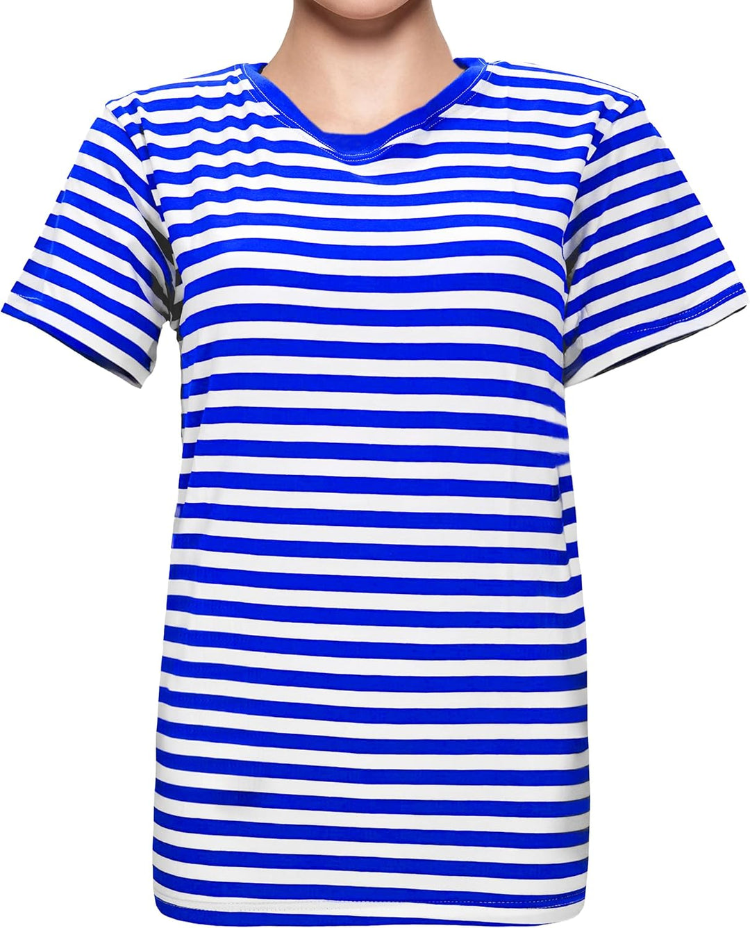 Bock op Kölle Ringelshirt Lang-Kurzarm Grösse XS bis 4XL, 95% BW Stretch, Karneval, Fasching XS Blau