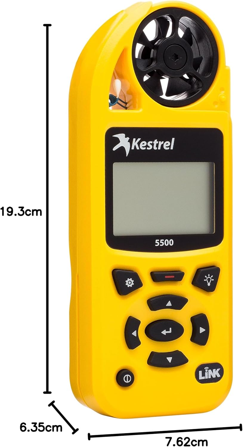 Kestrel 5500 Wetter Meter mit Link und Wetterfahne Halterung Einheitsgrösse Einheitsgrösse gelb, Ein