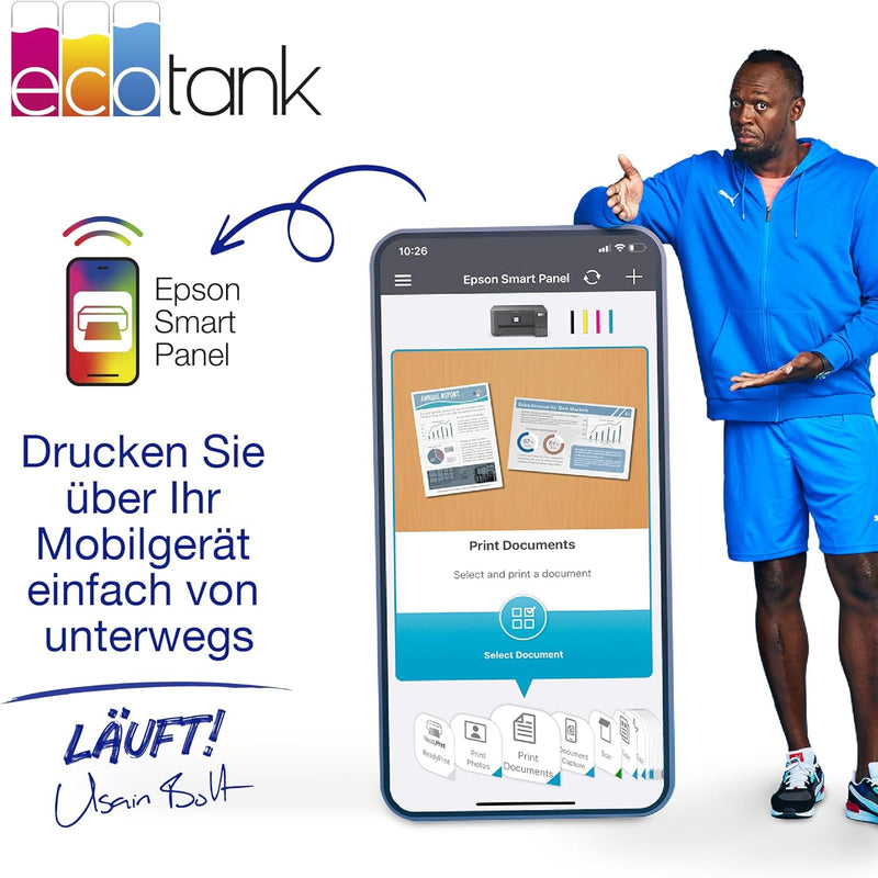 EcoTank ET-2870 A4-Multifunktions-Wi-Fi-Tintentankdrucker, mit einem im Lieferumfang enthaltenen Vor