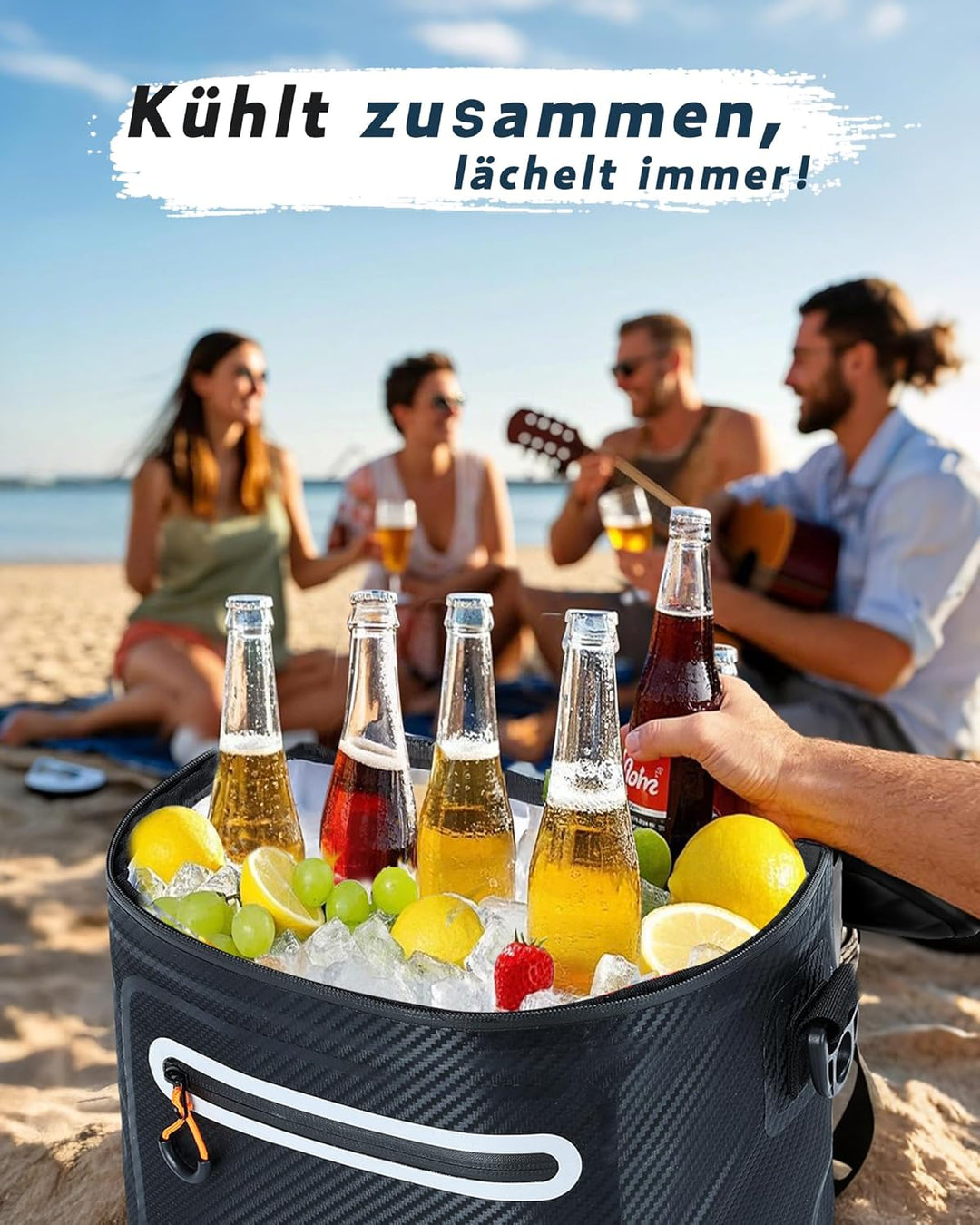 Kühltasche 7/14/24L - Isoliert & Wasserdicht | Tragbare Mini-Kühltasche mit Thermo-Iso-Schicht | Lei