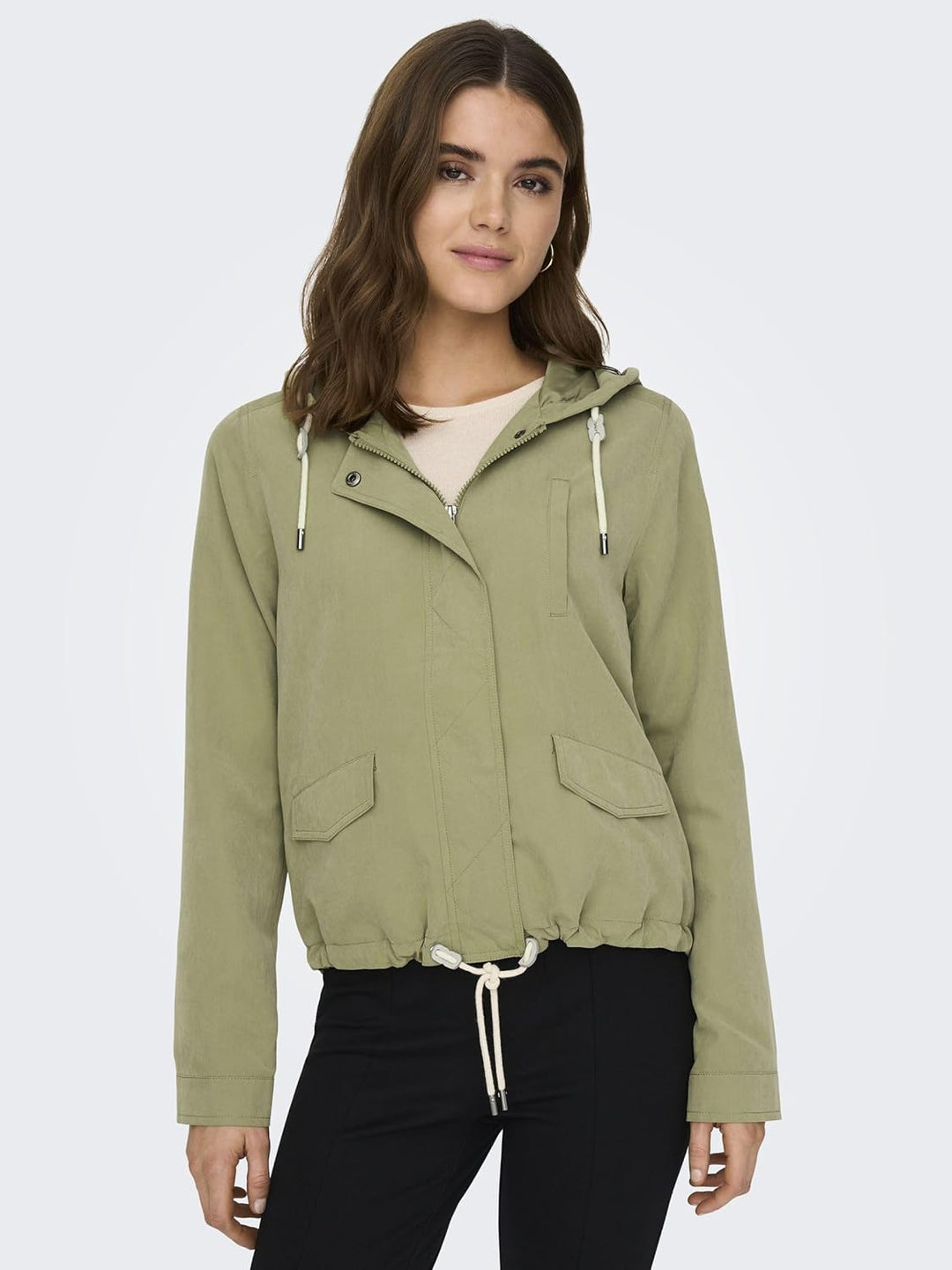 ONLY Damen Onlskylar Hood Spring Jacket Cc OTW Jacke, XS Aloe