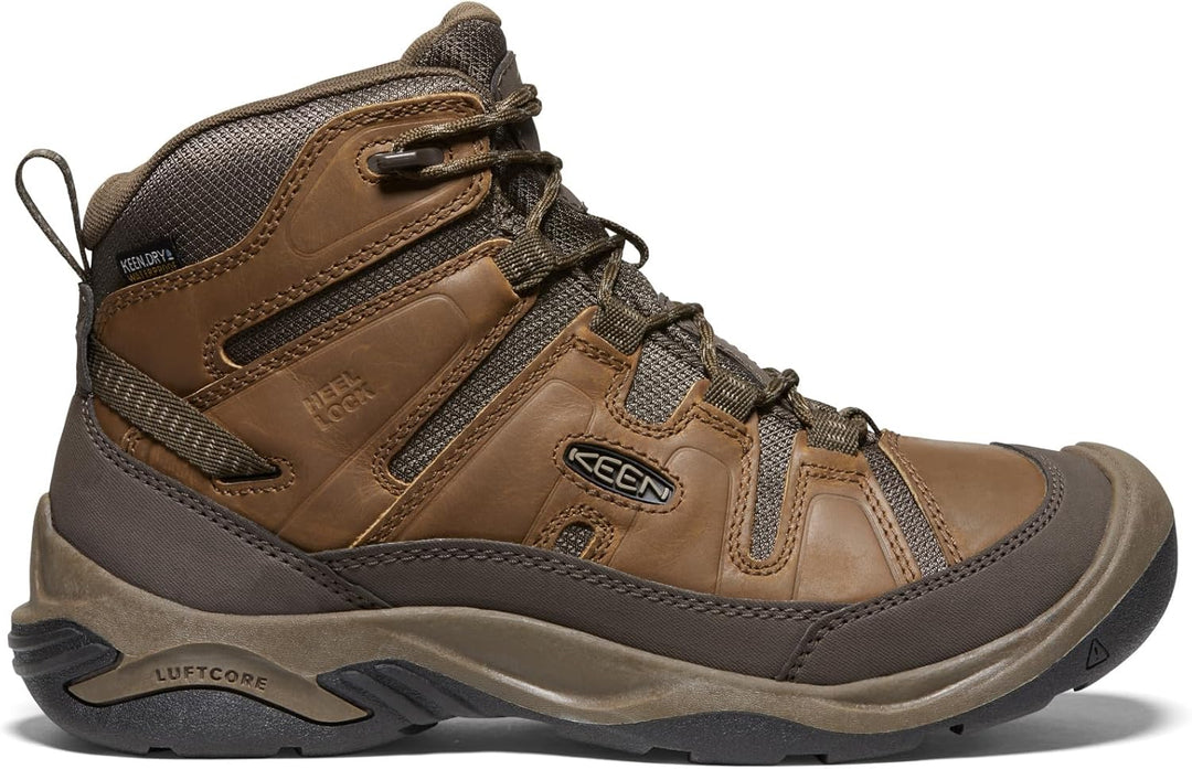 KEEN Herren Circadia Mid Waterproof Wanderstiefel 41 EU Bison Brindle, 41 EU Bison Brindle
