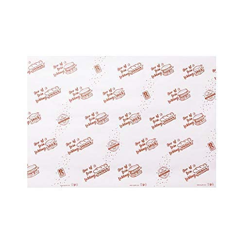 2000 Blatt Bio Hamburgerpapier Sandwichpapier Frischhaltepapier fettdicht 32g/m² für Burger Sandwich
