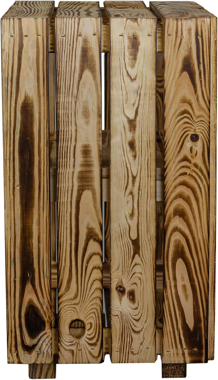 Kistenkolli Altes Land Nachttisch Abstelltisch weiss/geflammt mit Schublade ca 30x40x55cm Regalkiste