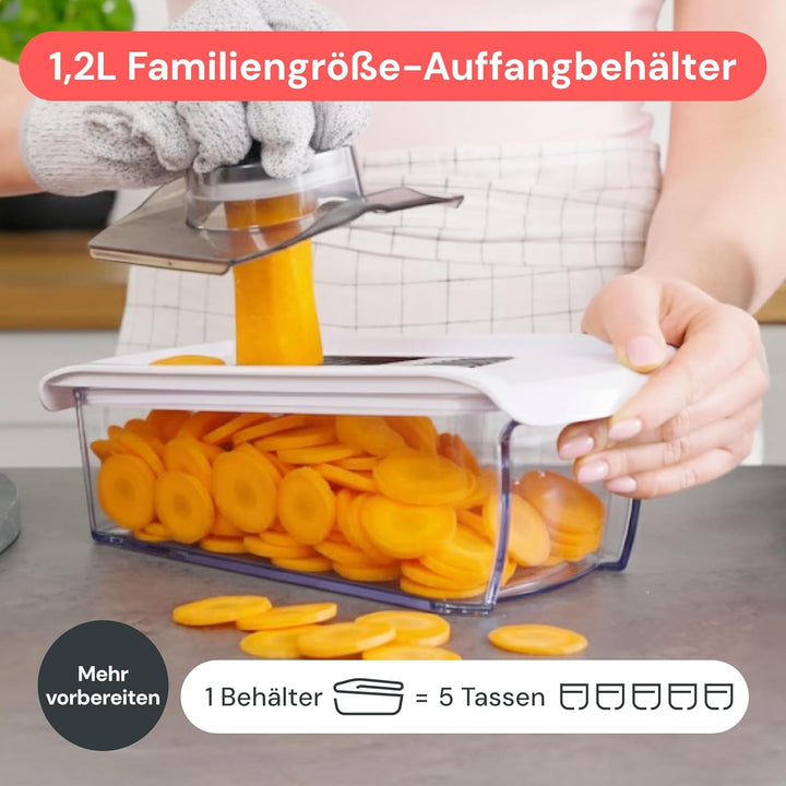Mandoline Gemüsehobel Gemüsereibe - Gurkenhobel Dünne Scheiben - Reibe für Gemüse - Hobel Gemüse - K