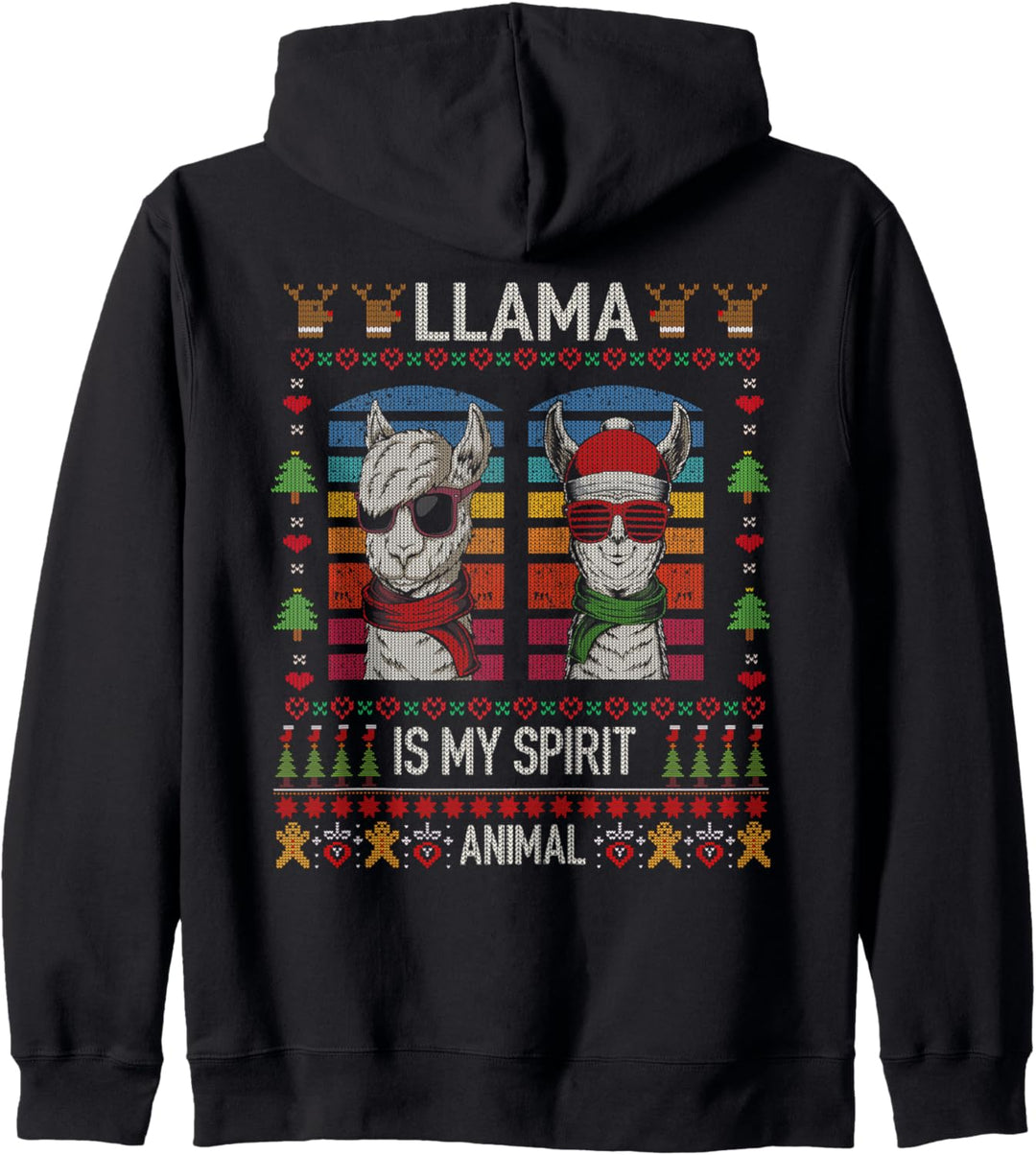 Lama's My Spirit Animal Lama hässlicher Weihnachtspullover Kapuzenjacke