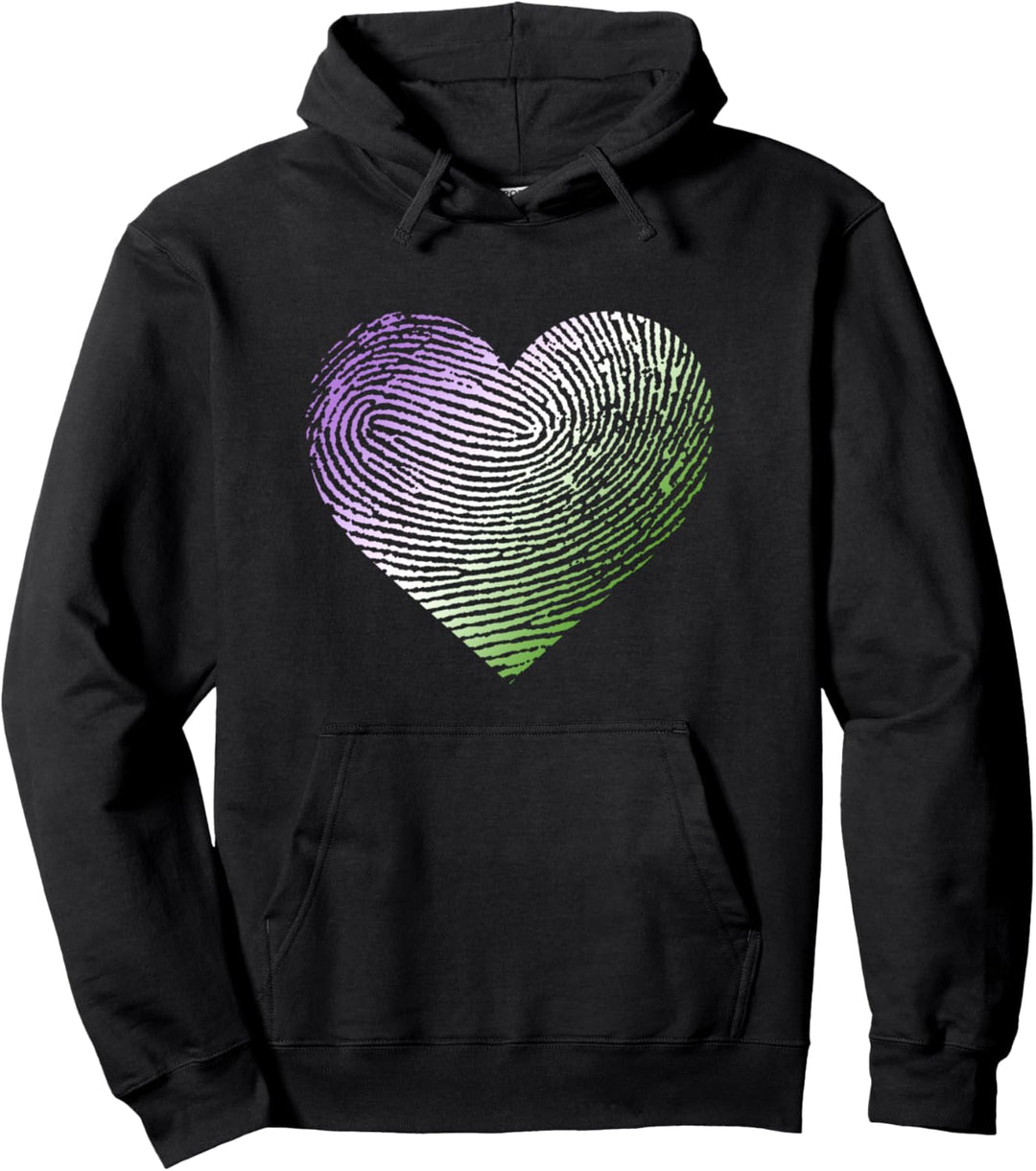 Genderqueeres Herz LGBT Pride CSD Genderqueer Pullover Hoodie