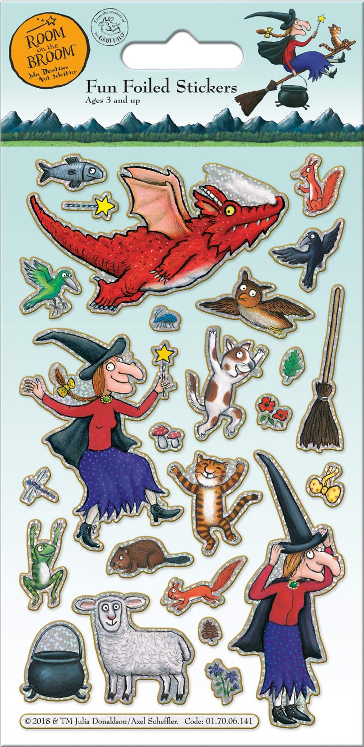 Paper Projects 01.70.06.141 Room On The Broom Sparkly Wiederverwendbare Aufkleber-Set, 19,5 cm x 9,5