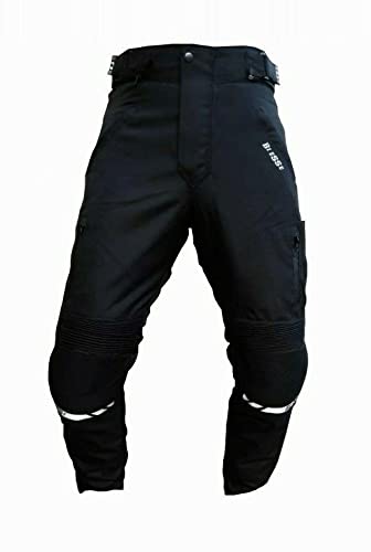 BI ESSE - wasserdichte Motorradhose für Herren mit zertifizierten Protektoren (Schwarz XS) XS Schwar
