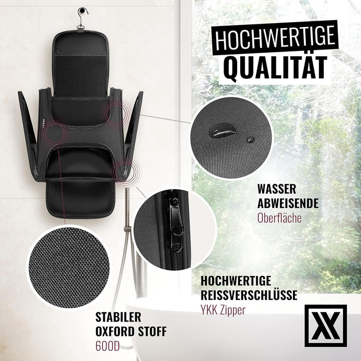 LEXXUP Kosmetiktasche XXL Kulturbeutel zum Aufhängen [11L Stauraum] 1 STK Kulturtasche Damen Kulturb