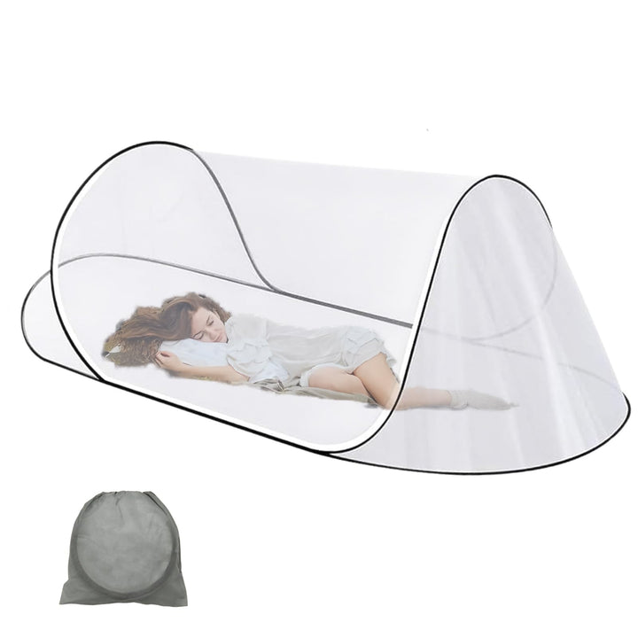 200 x 80 x 56cm Pop Up Moskitonetz Bett, Faltbares Mückennetz, Einfache & Schnelle Installation Trag