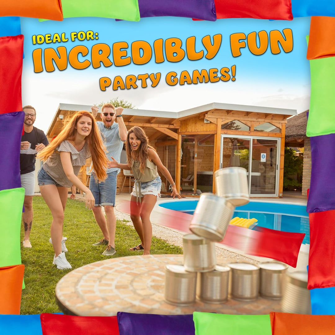 KreativeKraft Cornhole Säckchen, 10er- oder 20er-Pack Bunte Bean Bags - Outdoor Spiele für Kinder, 2