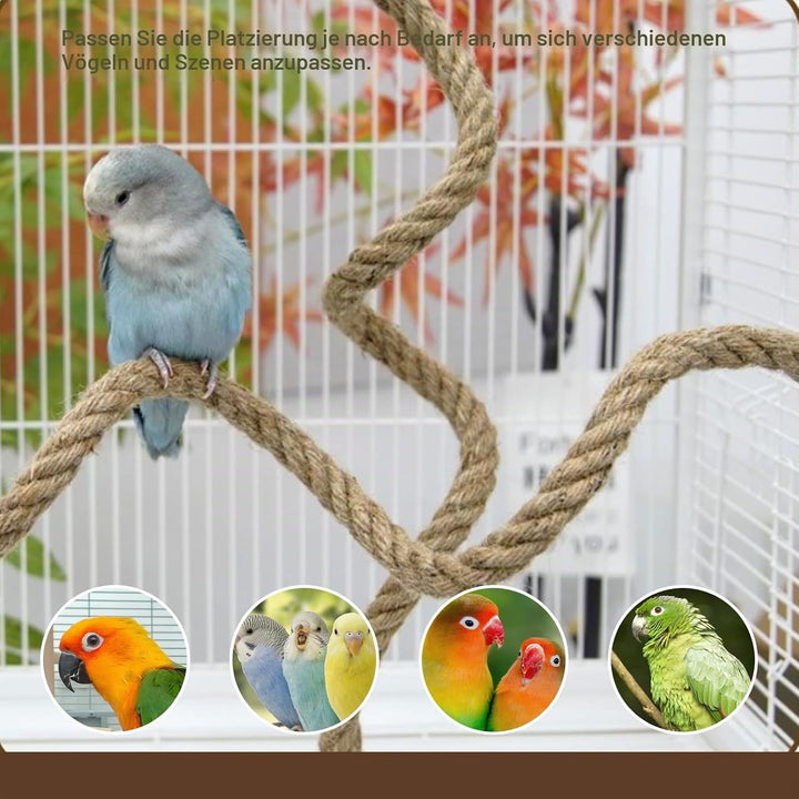 Seil-Sitzstange für Vögel, Vogelkäfig-Kletterseil-Spielzeugzubehör, biegbar, kletternd, biegbares na