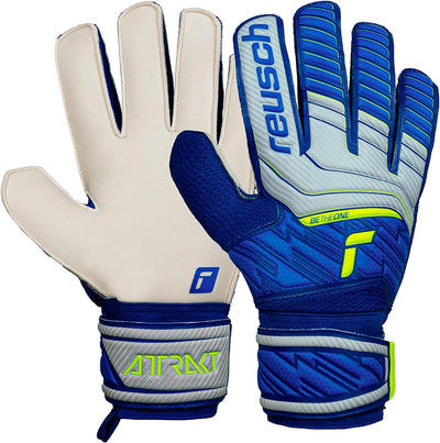 Reusch Herren Attrakt Unisex Torwarthandschuhe mit Aussennaht Schnitt und Solid Belag, Geeignet für