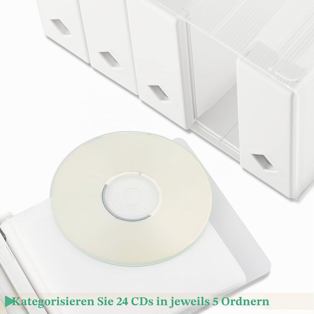 AhfuLife CD/DVD/Blu-ray Aufbewahrung Boxen Farbenfrohe, DVD Box Platzsparende Transport-Hüllen, CD H