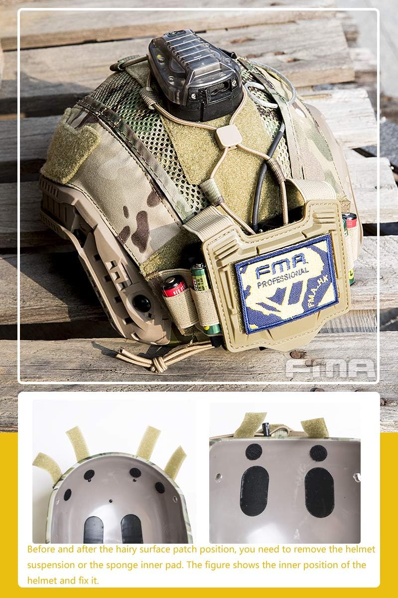 FMA Helmüberzug Balancing Gewicht Tasche Tasche Elastische Batterie Halter für taktische Maritime He