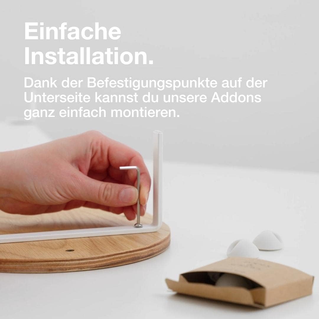 Woodcessories Monitorständer Holz Eiche - Ergonomisch Schreibtisch Monitorerhöhung / Bildschirmerhöh