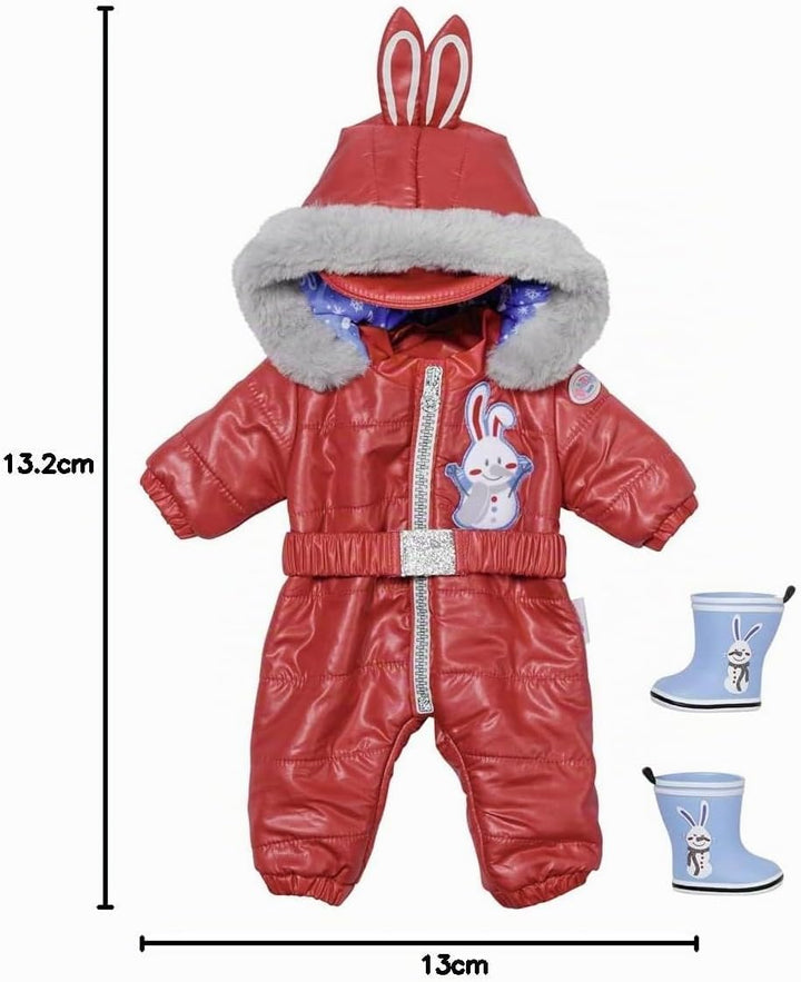 BABY born Little Schneeanzug mit Kapuze und Stiefeln für 36 cm Puppen, 833100 Zapf Creation