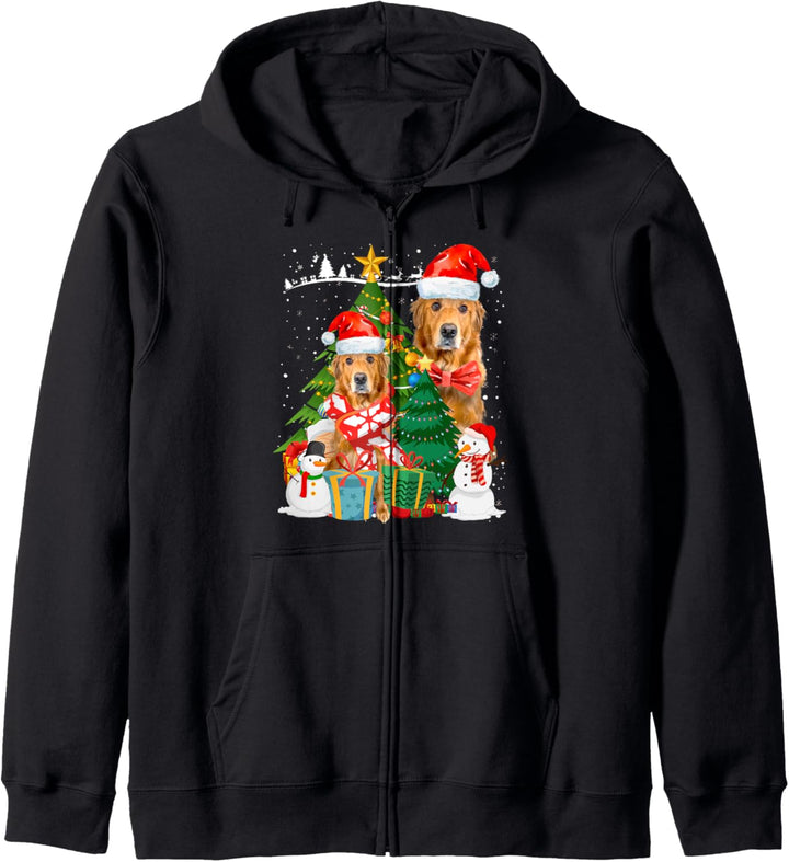 Weihnachtsbaum-Idee für Frauen & Weihnachten Golden Retriever Kapuzenjacke