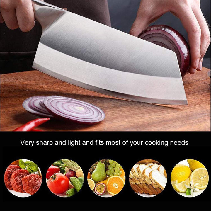 Küchenmesser, 8 Zoll Fleisch Cleaver Ultra Sharp, High Carbon Edelstahl Metzgermesser mit Holzgriff,