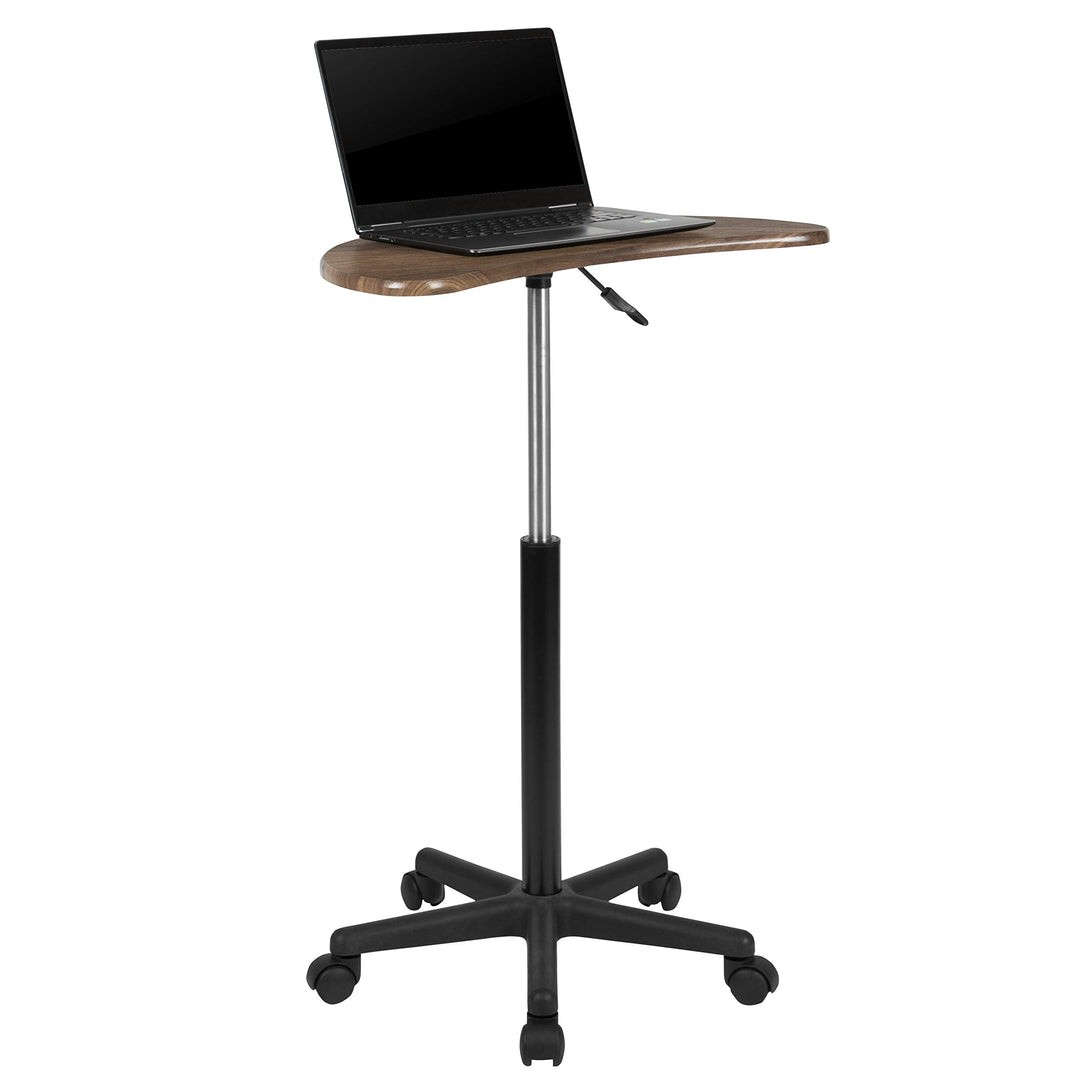 Flash Furniture Mobiler Laptop-Schreibtisch, Walnussholz Rustikaler Walnuss, Rustikaler Walnuss