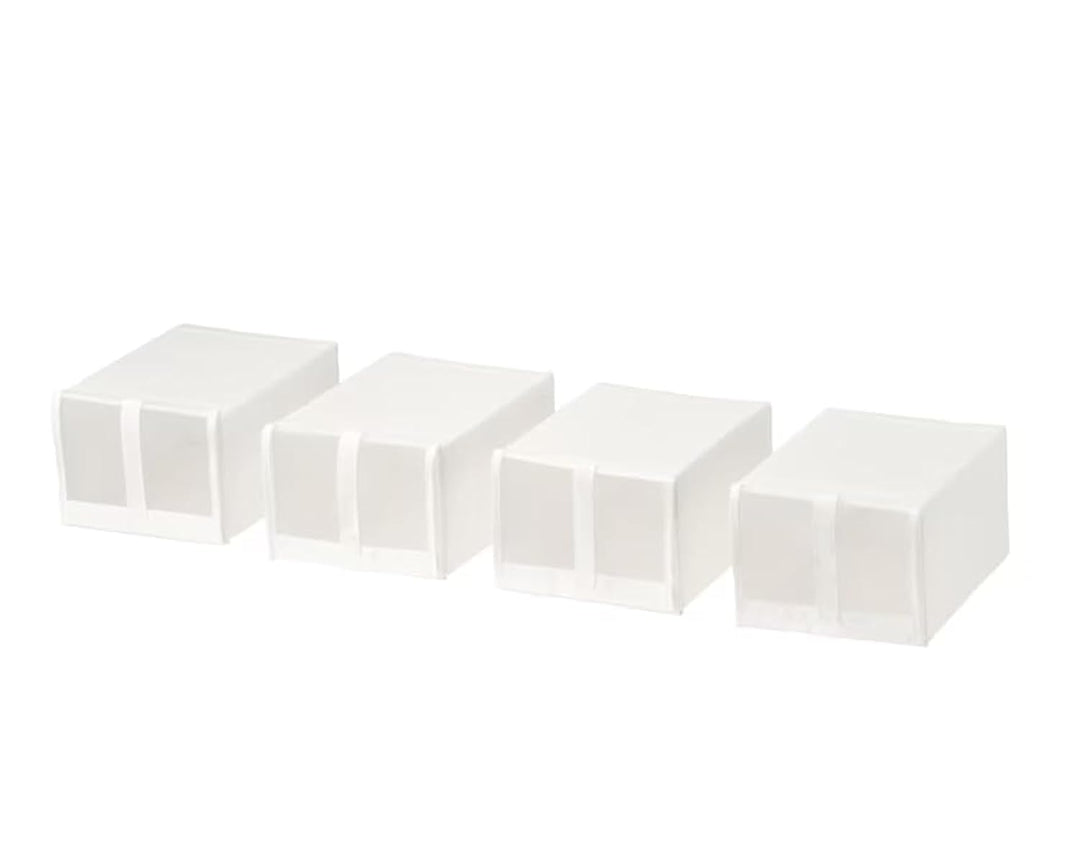 Ikea SKUBB Schuhbox, weiss, 4-teilig, 22 x 34 x 16 cm