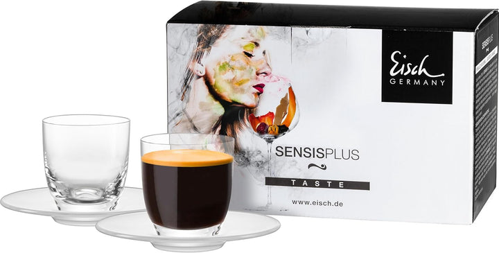Set 2 Espressobecher 100ml mit satiniertem Teller 109/6 -im Geschenkkarton- SUPERIOR SENSIS PLUS Eis