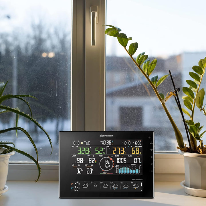 Bresser 11-Tage 4Cast CV WLAN Wetterstation 7-in-1 Solar, detaillierte Wettervorhersage, ProWeatherL