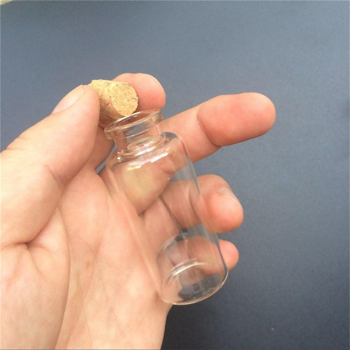 Jarvials 50pcs Leere Glasflaschen mit Korken Lucency Fläschchen Gläser Behälter für Lebensmittel Flü