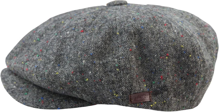 TruClothing.com 8 Bahnen Baker Boy Mütze Shelby Hut Wolle Vintage Tweed Braun Grau Razor M Grau, M G