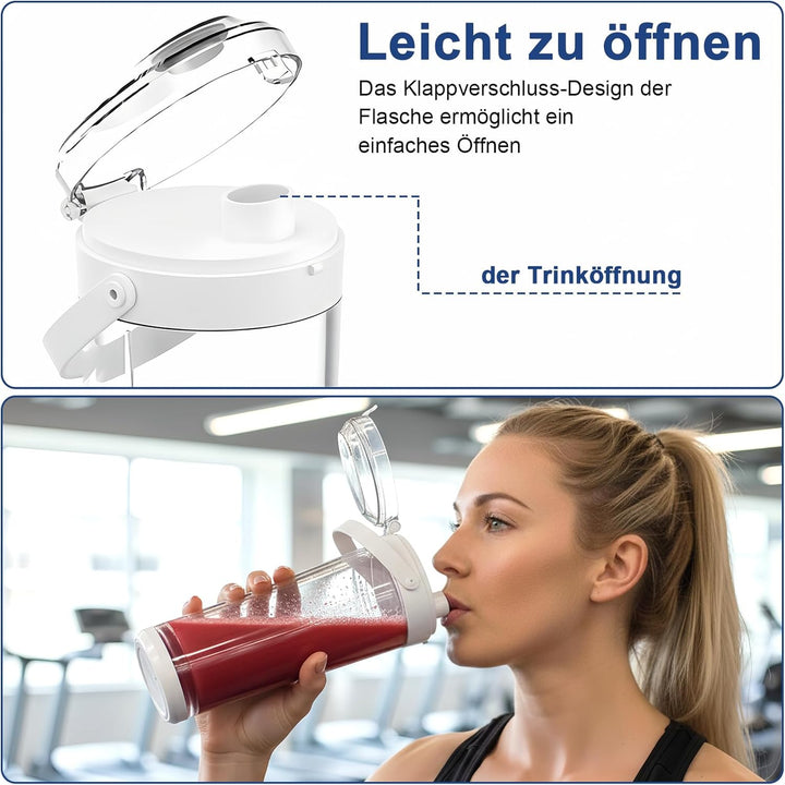 TopEsct tragbarer Mixer für Shakes und Smoothies,500 ml leistungsstarker kabelloser Mini-Mixer,wiede