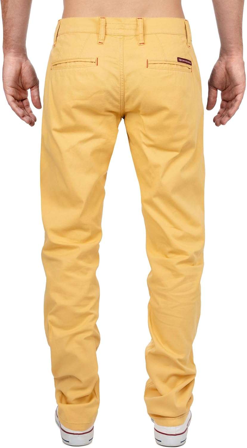 Cipo & Baxx Herren Stoffhose – Slim Fit & Regular Fit | Stretch Baumwoll-Mix | Atmungsaktiv & Bequem